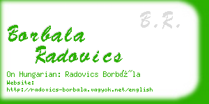 borbala radovics business card